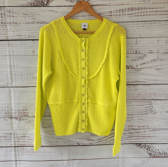 Cabi Luster cardigan lemon lime - Picture 3 of 14